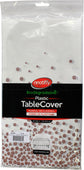 Table Cover - 54x108” Rectangular - White Golden Dot