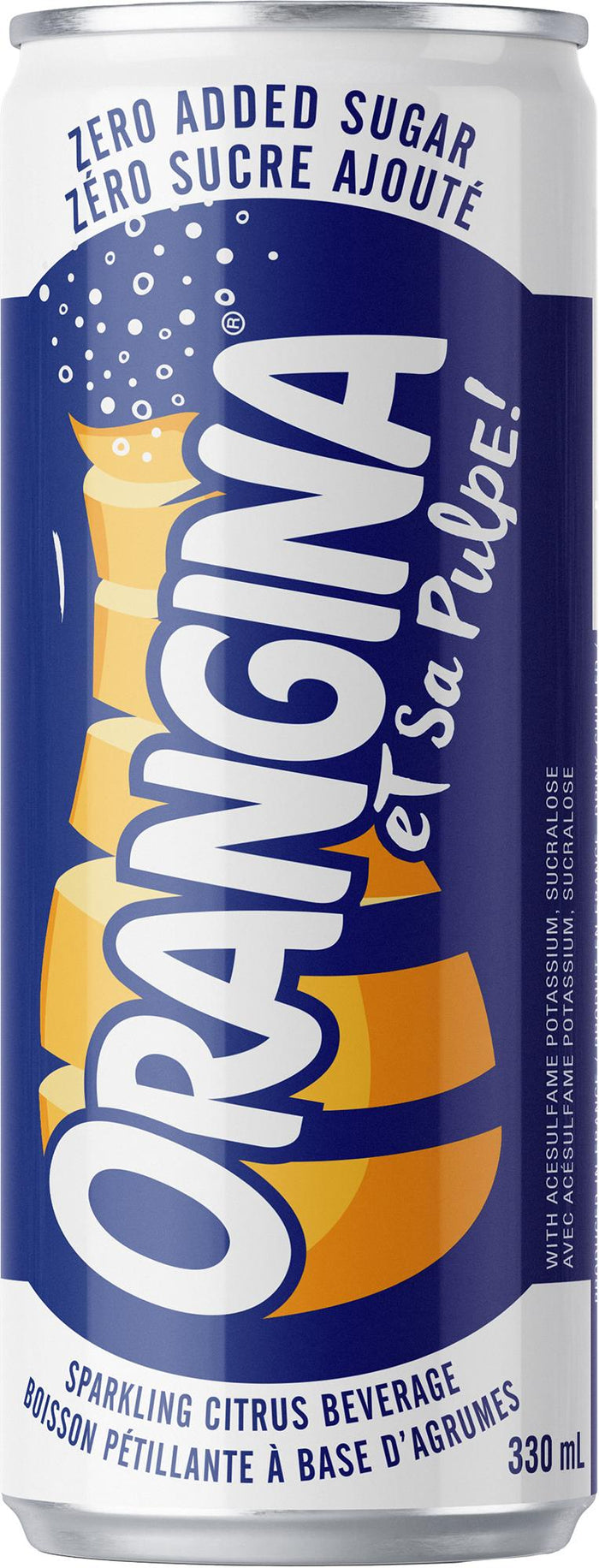 Orangina - Sparkling Soda - Zero Sugar - Cans