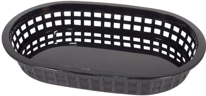 CLR - JR - Basket - Oval Platter - Black - 8.5in