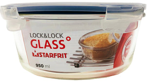 VSO - Lock & Lock - Glass Container - Round - 950ML 08/20