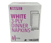 Mayfair - 3 ply Dinner Napkins 1/8 Fold - White - DNAP03
