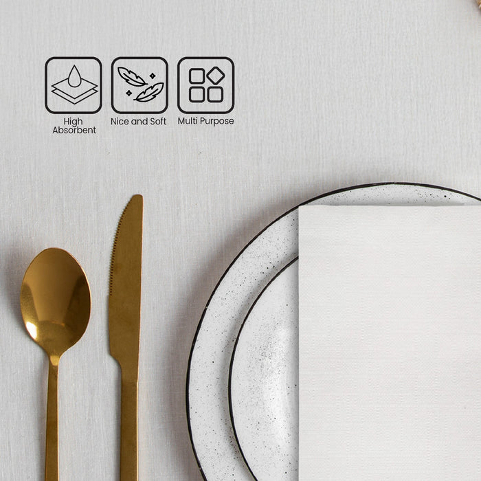 Mayfair - 1 ply Interfold Napkins 1/4 Fold - White - INAP01