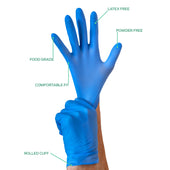 Rhino - NB6 - Blue Nitrile Gloves - Small - 600S