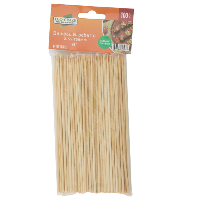 Eco-Craze - Bamboo Skewer - 2.5mm X 6