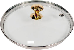 Glass Lid with Brass Knob No.3, 14 cm