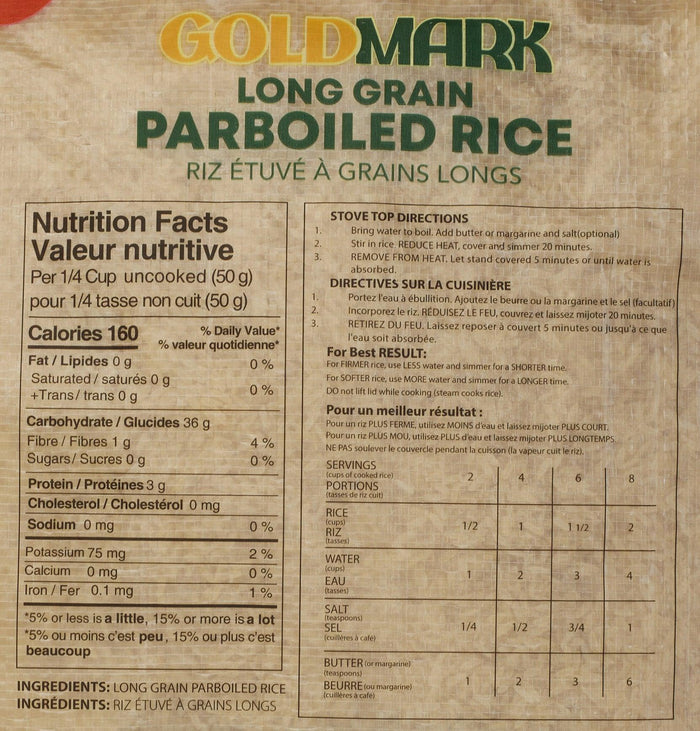 GoldMark - Parboiled Long Ghrain Rice - 8kg