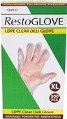 XC - Stellar/RestoGlove - LDPE Clear Deli Glove - X Large