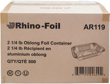 Rhino-Foil - 2 1/4 lb Oblong - Aluminium Foil Container - AR119