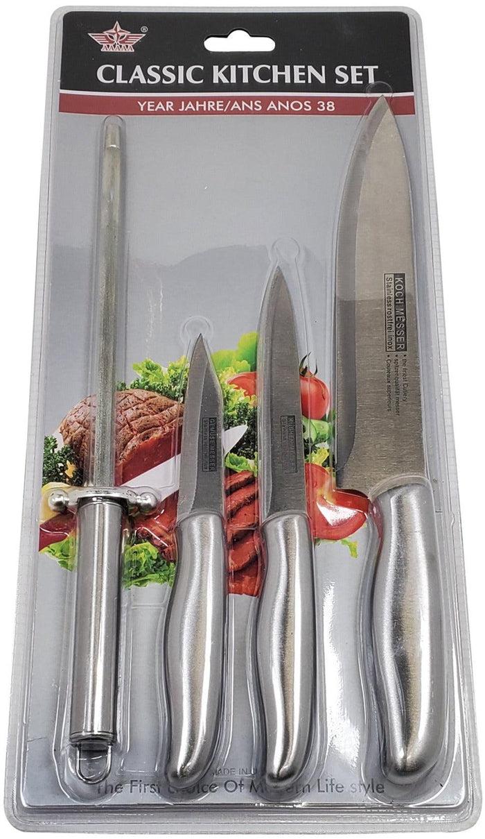 SS Knife 4 Pcs - Classic Kitchen Set