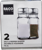 S&CO - Salt & Pepper Shaker 75ML - Glass (2 Pack)