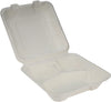 Eco-Craze - 8X8X3 - 3 Compartment Bagasse Clamshell