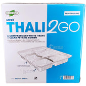 Eco-Craze - 6 Comp Thali - White - MFPP