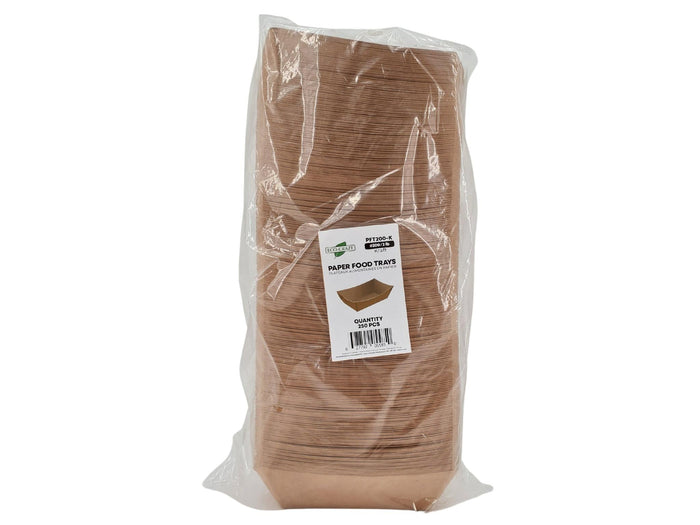 Eco-Craze PFT200-K #200 2 lb Kraft Paper Food Tray