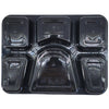 Value+ - 6 Comp Take-Out Thali with Lid - Black - PP