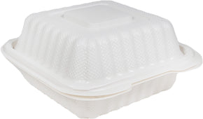 LR - MFPP Clamshell Container - 6x6x3 - White - EP-6