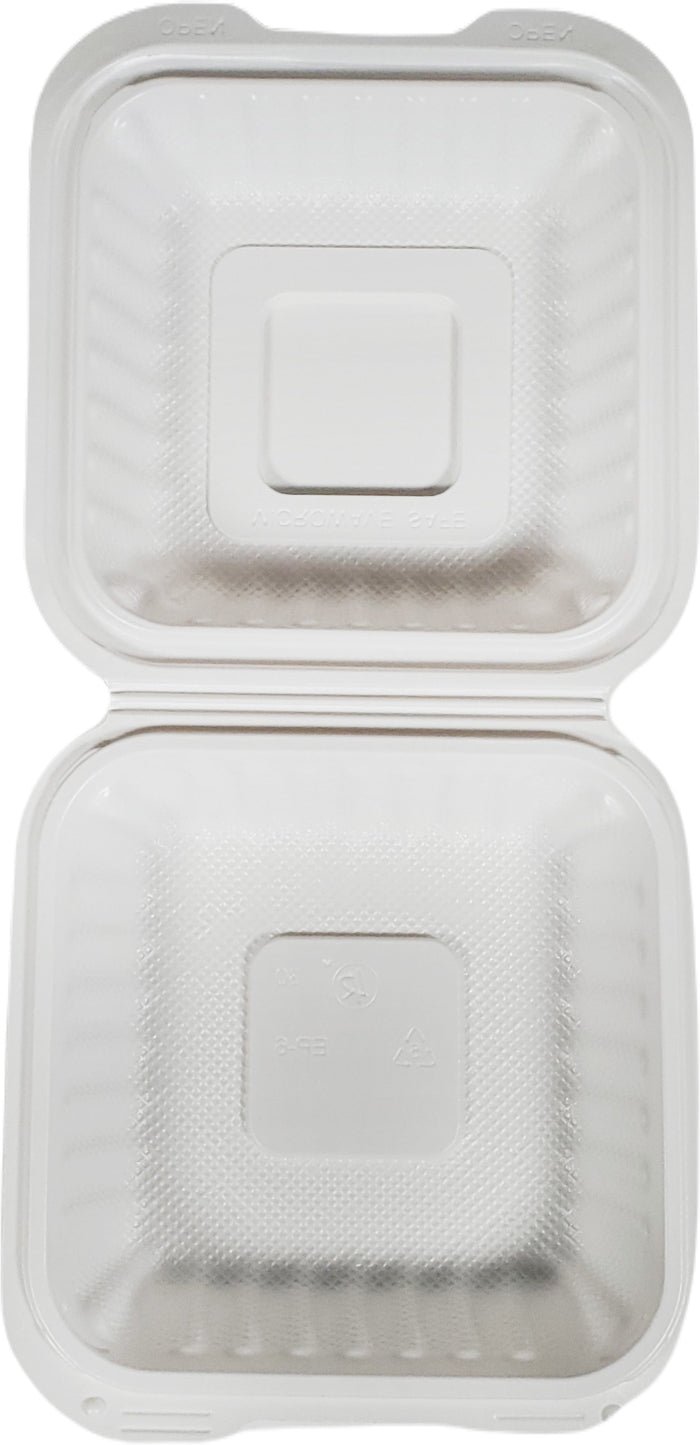 LR - MFPP Clamshell Container - 6x6x3 - White - EP-6