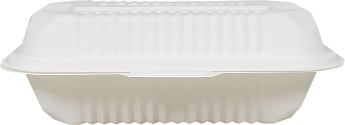 XE - Eco-Craze - Corn Starch Clamshell Container - 9X5 - 1 Comp