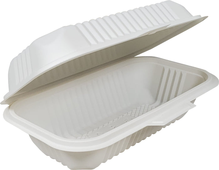 XE - Eco-Craze - Corn Starch Clamshell Container - 9X5 - 1 Comp
