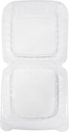 Value+ - Dual Lock - 8in Medium Clear Hinged Containers - CV881