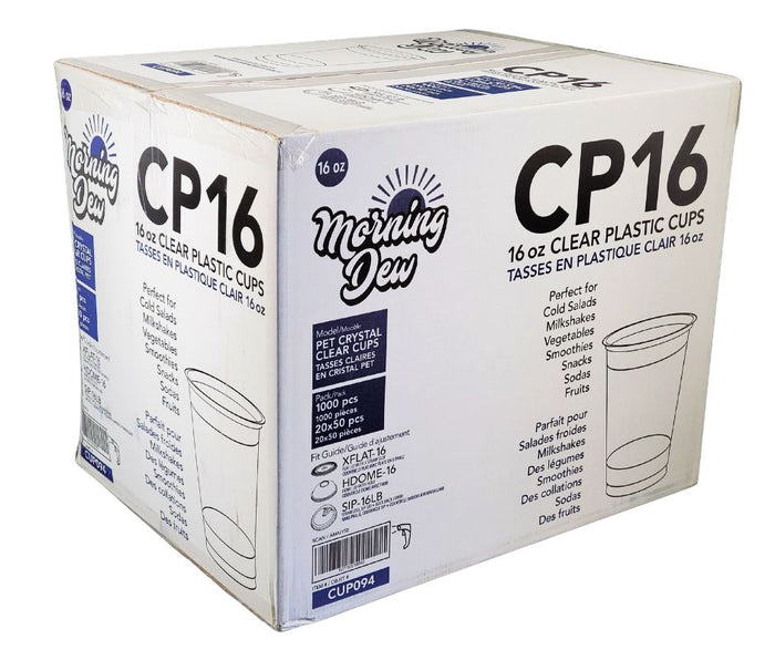 Morning Dew - 16 oz Clear PET Plastic Cup - CP16