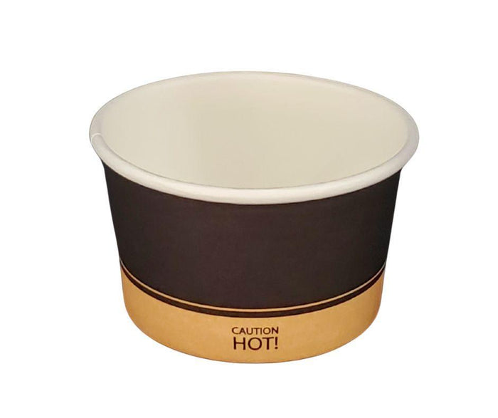 Morning Dew - 4 oz Paper Soup Container - Ebony Print - 4SCE