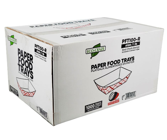 Eco-Craze - Food Trays - 1 lb - #100
