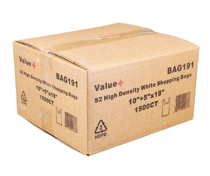 Value+ - S2 High Density - White Shopping Bags