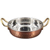 Copper Fry pan SS Hammered No.2 with 2 Gold Handles, 13.5cm, 300ml