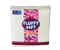Fluffy Soft - Lunch Napkins - 2 ply - White