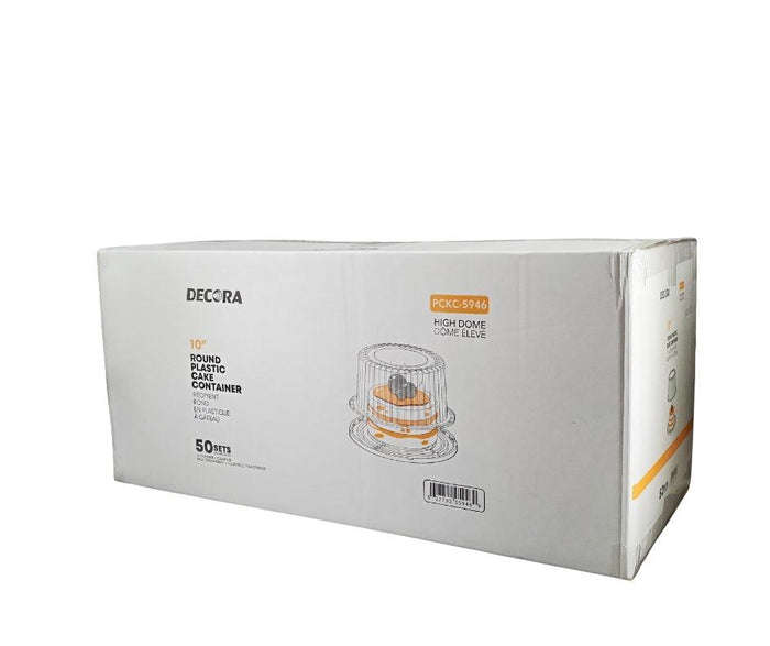 Decora - 10inch - Plastic Round Cake Box - Clear - Combo