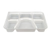 Take Out Tray - 6 Comp. - Combo - Black/White (Thali)
