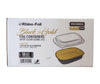 Rhino-Foil - Medium (53oz) Black & Gold Foil Cont. w/ Clear Dome Lid