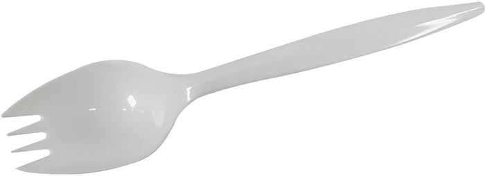 Value+ - Plastic Sporks - White - Bulk - B1005