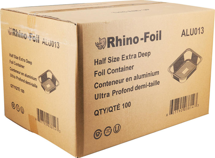 Rhino Foil - Aluminium Tray - Half Size - Extra Deep