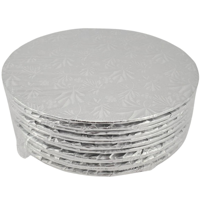 Enjay - Cake Board - Round - Silver - 10x1/4