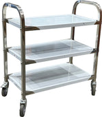 Spartano - Small, 3 Shelf Service Trolley, S/S - 4897