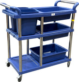 Spartano - Restaurant Cart (80*45*92.5 cm) w/ 3 Trays + 2 Buckets - 4880