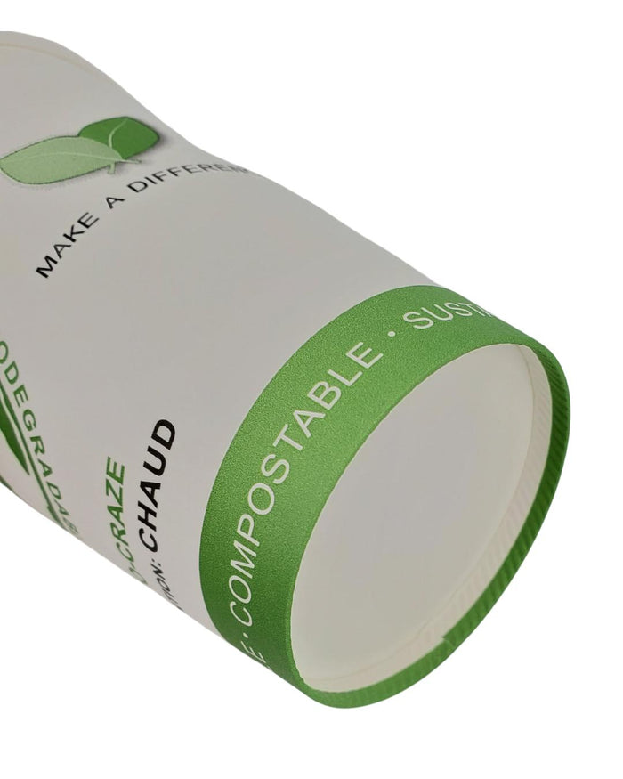 Eco-Craze - 16oz PLA Single Wall Hot Paper Cup - Printed
