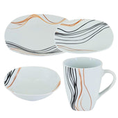 Dinnerware Set - Square Stripe (16 PCS)