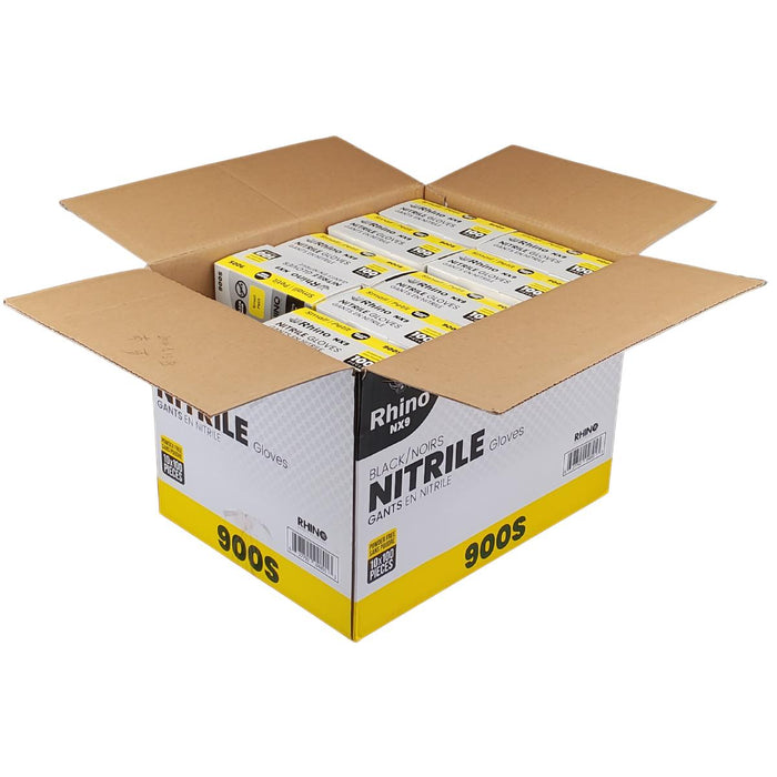 Rhino - NX9 - Black Nitrile Gloves - PF - Small - 900S