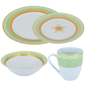 Dinnerware Set - Green Elegance (16 PCS)