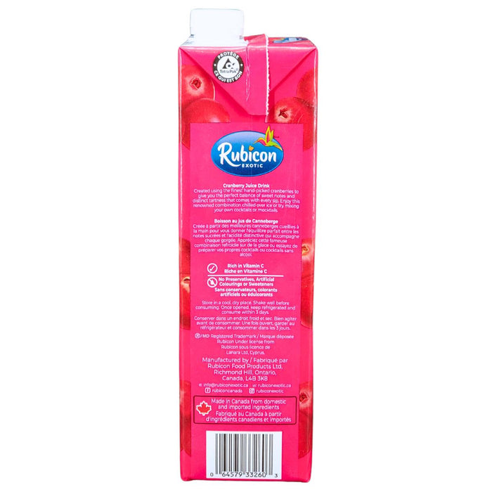 Rubicon - Juice - Cranberry - Tetra