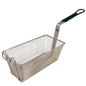 Fryer Basket Green PVC Handle 12-7/8 x 6-1/2 x 5-3/8