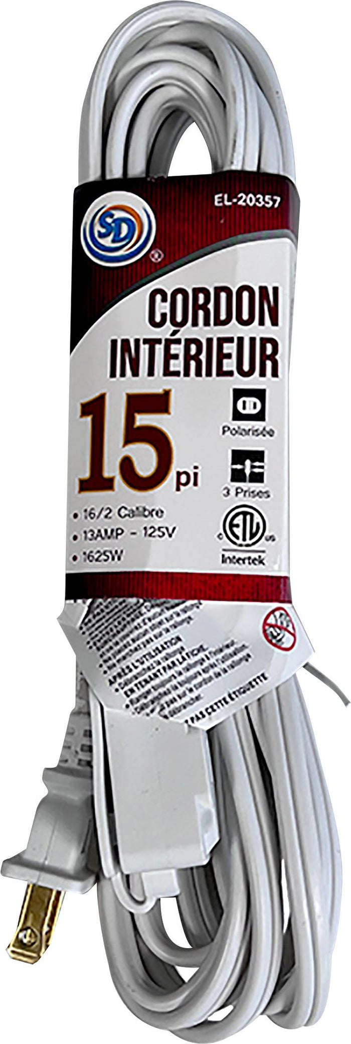 XC - Indoor Extension Cord 12ft 3 Outlets