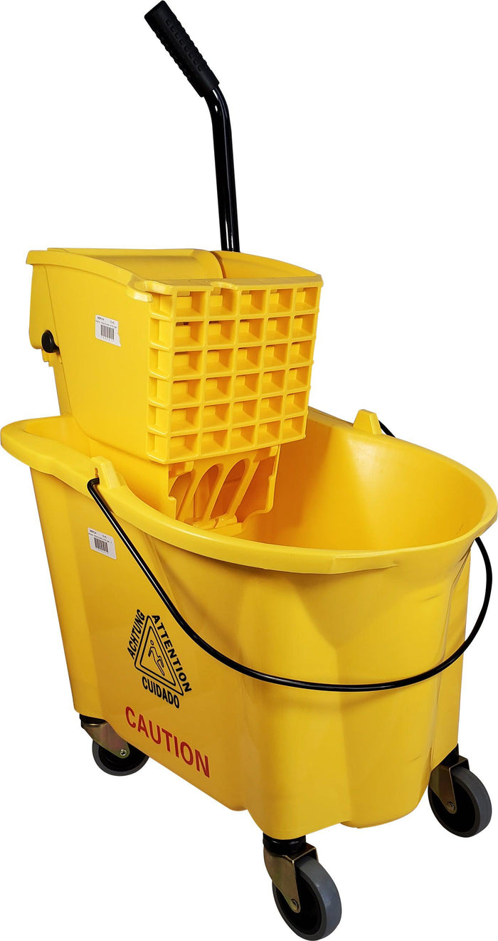 Spartano - 36L Mop Bucket with Side Press Wringer - Yellow - 4938