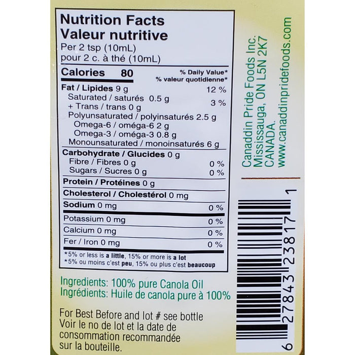 CLR - Canaddin Pride - Canola Oil