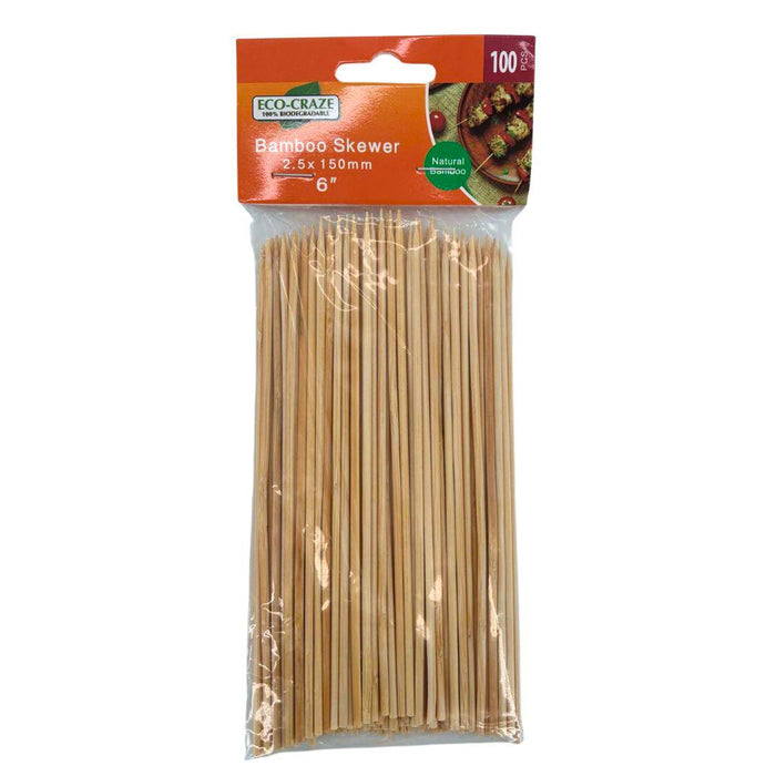 Eco-Craze - Bamboo Skewer - 2.5mm X 6