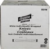 Dispose - Knife - Ind. Wrapped - Heavy - White