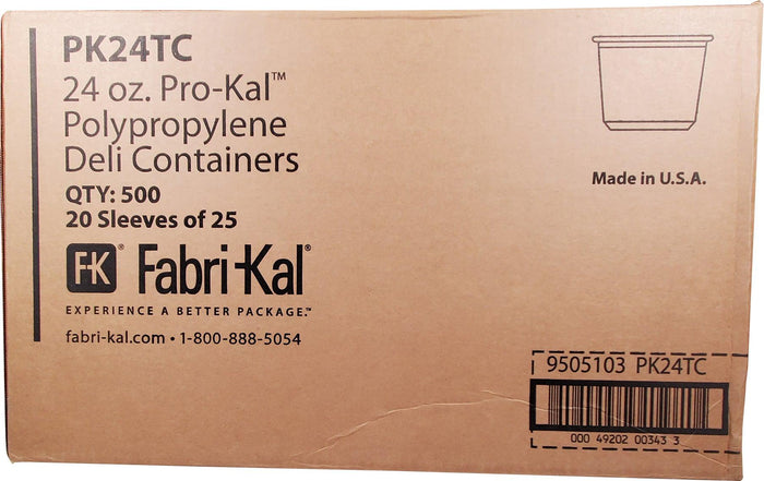 Prokal - 24 Oz PP Clear Deli Container - 9505103 / PK24TC
